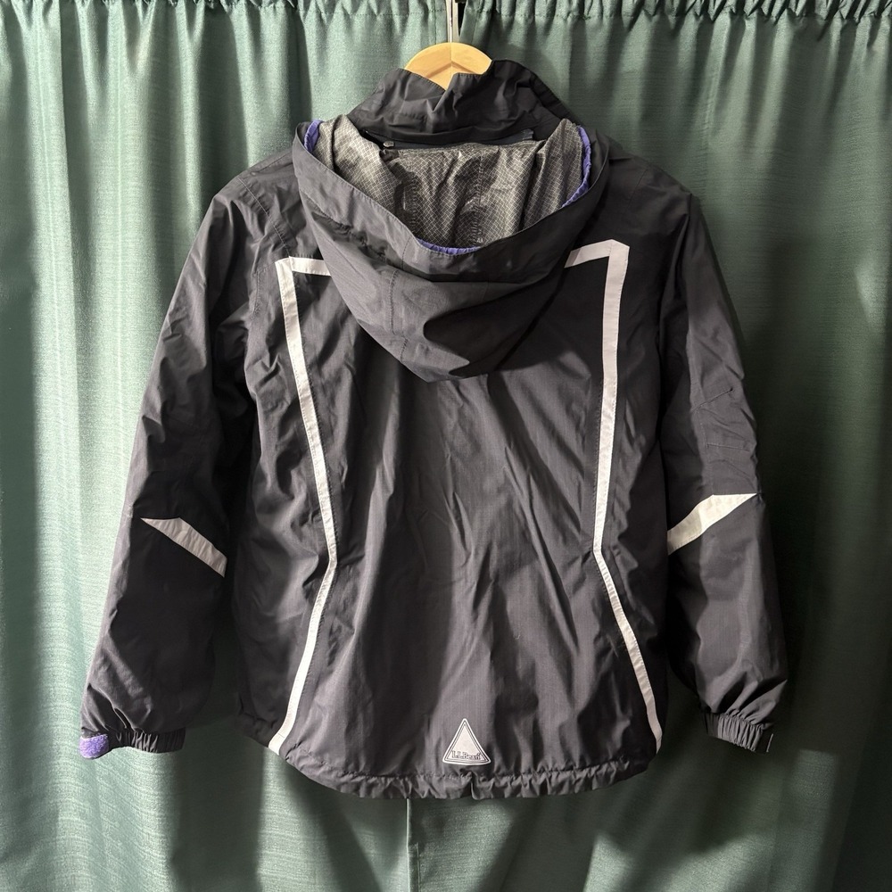 LL Bean Kids All-Weather Jacket 3 In 1 Purple And Black Size L 14-16 - Picture 3 of 6